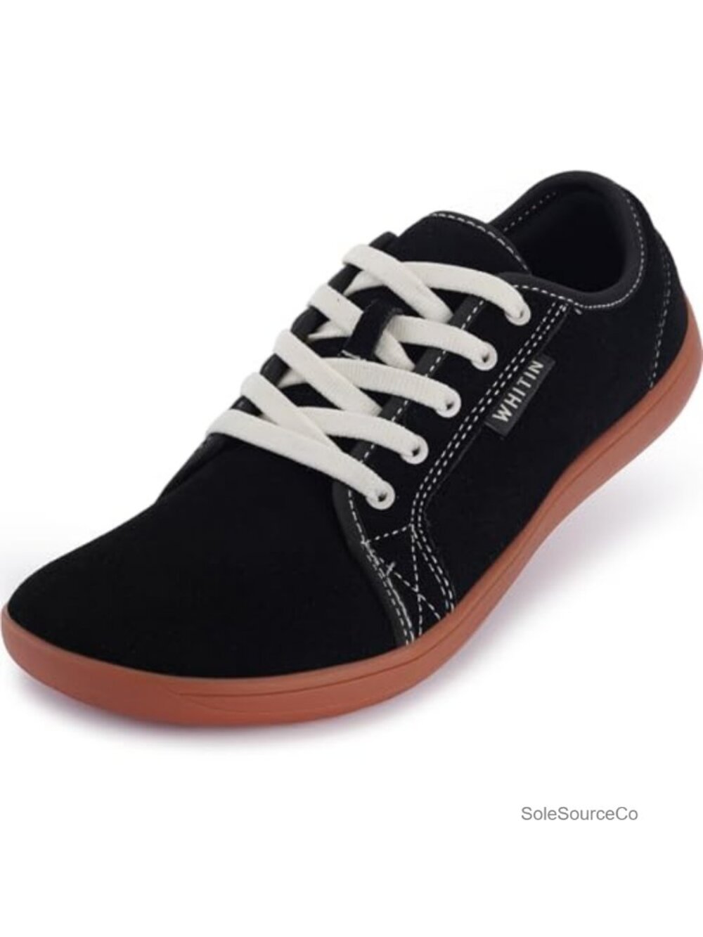Wide Leather Barefoot Sneakers Zero-Drop Flexible Sole Walking Shoes